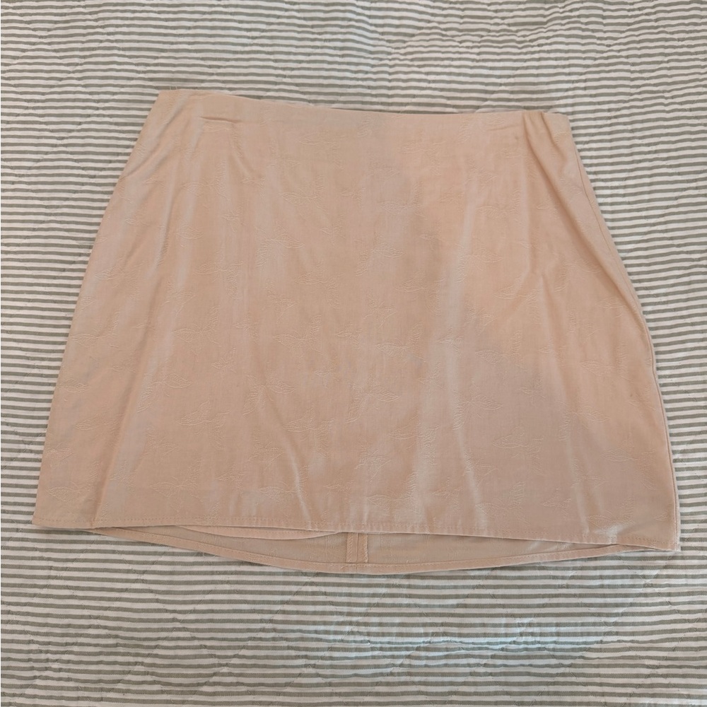Butterfly Print Pink A-Line Skirt